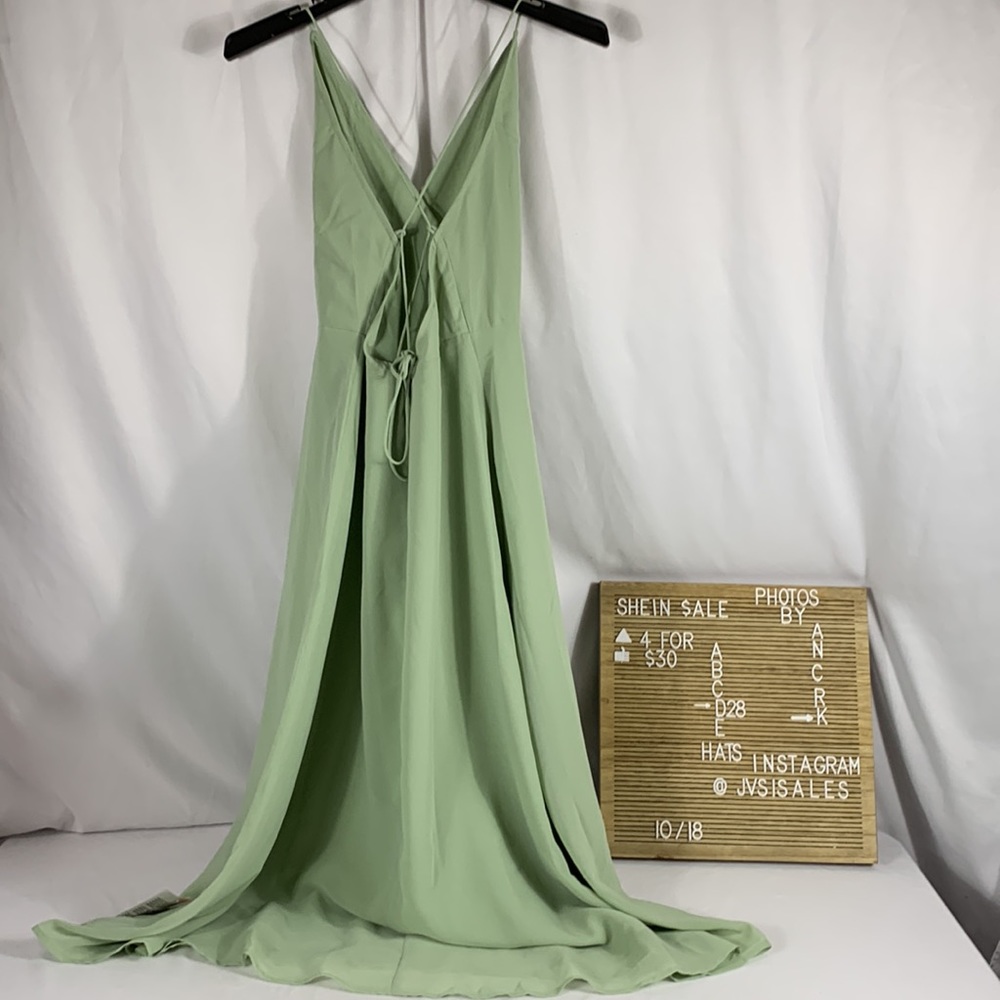 ASOS Solid wrap Bridesmaid Maxi dress in Mint Size 10 NWT - Picture 3 of 7